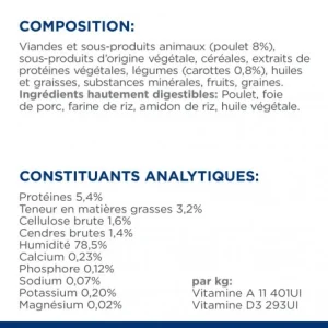 HILL’S Pet Nutrition Gastrointestinal Biome Mijotés Pour Chien Poulet & Carottes Retour Facile et Gratuit 24