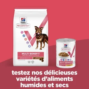 HILL’S Pet Nutrition Vet Essentials Chien Multi-Benefit Adult + Medium Agneau & Riz Distributeur Officiel 11