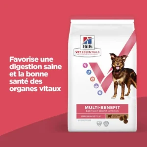 HILL’S Pet Nutrition Vet Essentials Chien Multi-Benefit Adult + Medium Agneau & Riz Distributeur Officiel 13