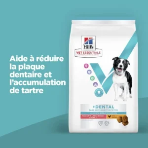 officiel HILL’S Pet Nutrition Vet Essentials Chien Multi-Benefit + Dental Adulte + Medium & Large Poulet 16