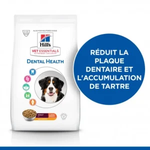 vente en ligne pas cher HILL’S Pet Nutrition Vet Essentials Canine Adult Dental Health Large Breed Poulet 9